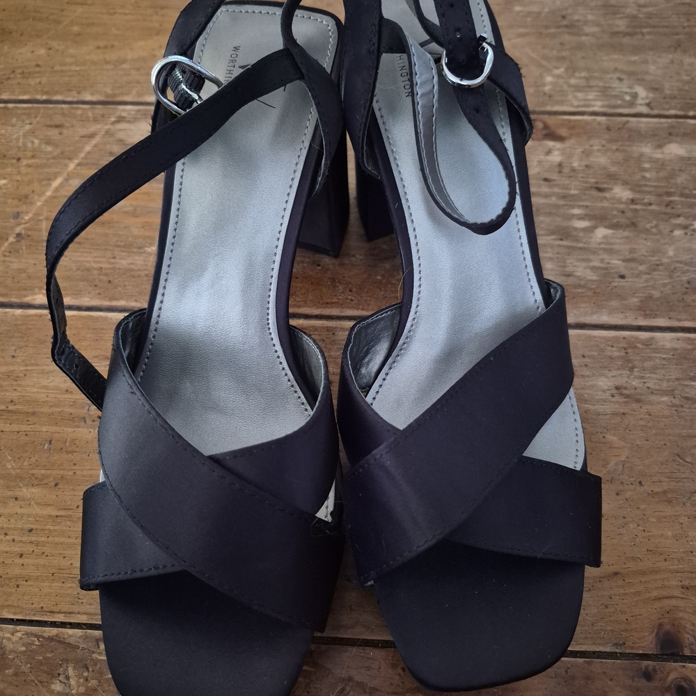 Worthington Black Strappy Heels
